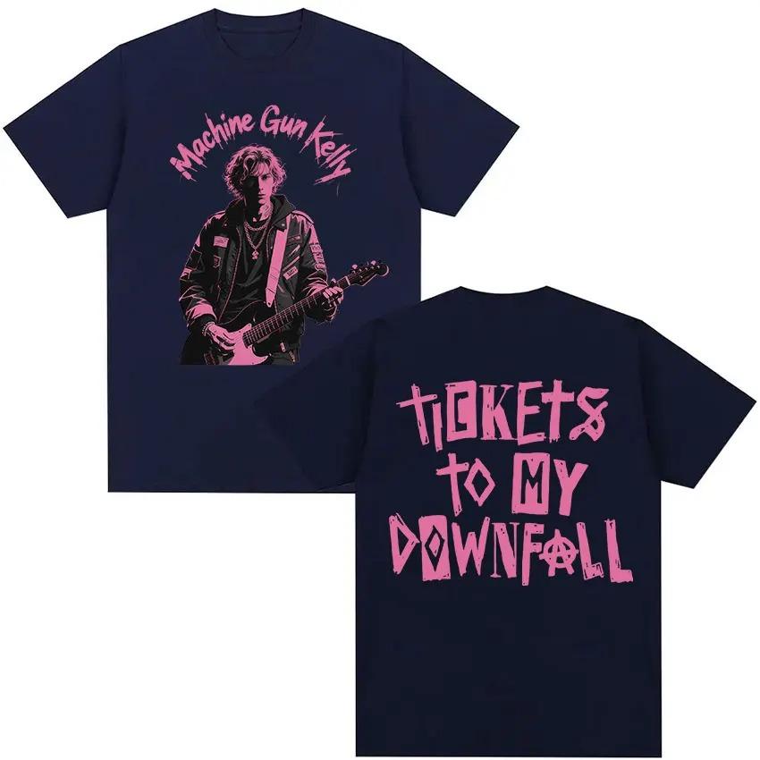 Rapper Machine Gun Kelly 2026 New Album Printed TShirt Unisexs Rock Gothic Style Fashion Loose Cotton TShirt HipHop Streetwear
