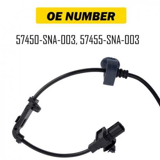2X ABS Wheel Speed Sensor Front Right Left For 57455-SNA-003 2006-11 Honda Civic