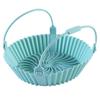 Friteuză cu aer de 22 cm, oală din silicon, căptușeală pentru coș pentru cuptor, tavă de copt antiaderentă