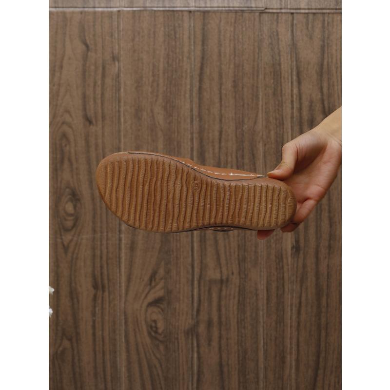 Foreign trade slope heel thick sole hollow slippers women's new European and American large size casual one-pedal fish mouth sandals cross-border