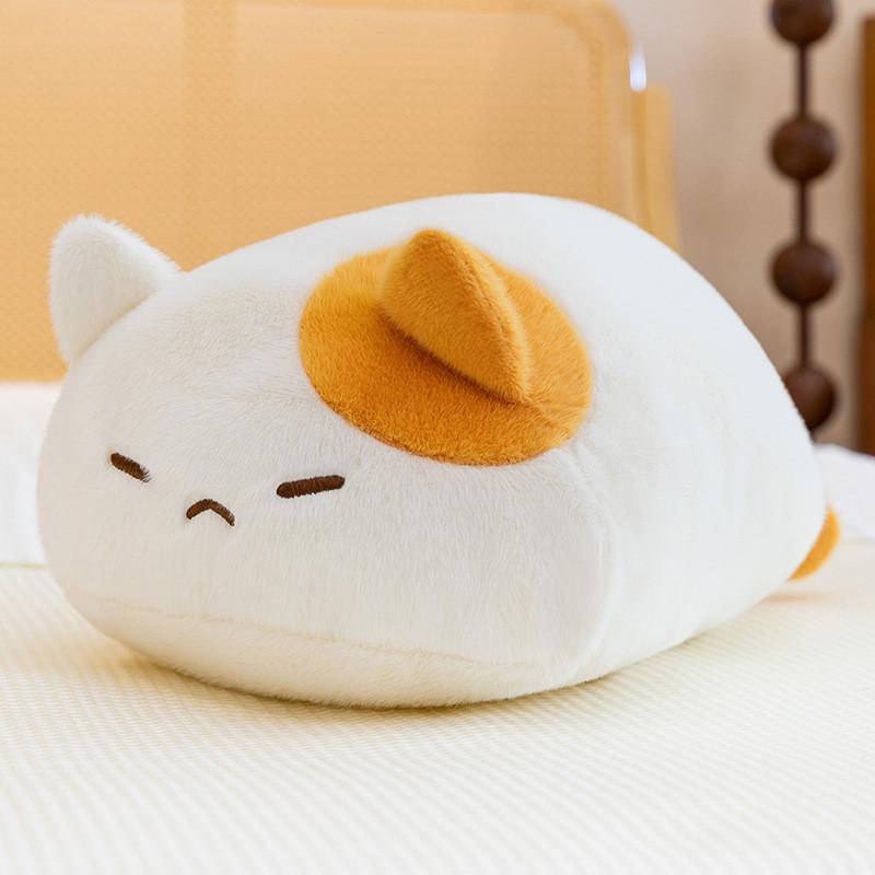 Plush Cat Pillow For Kids Soft Cotton Cuddle Toy With Comfortable Filling