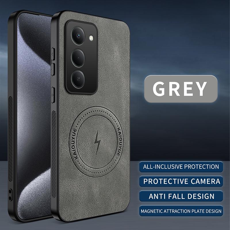 For Xiaomi Redmi 15 Case Luxury PU Leather Skin Magnetic Magsafe Protective Back Cover For Xiaomi Redmi 15 5G Phone Shell