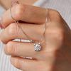 Moissanite Pendant Necklace for Women, Real 925 Silver Chain Solitaire Pendant Jewelry Gifts 1CT 2CT