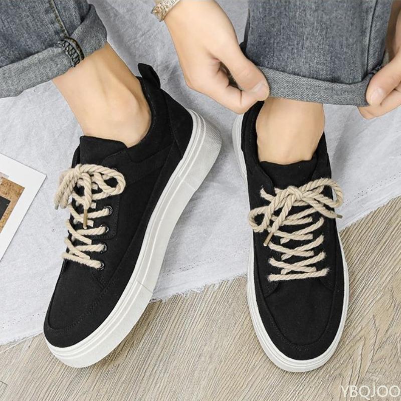 Men's Spring Summer New Flat Canvas Shoes Simple Comfortable Trendy Versatile Daily Casual Breathable Lightweight Sports Shoes