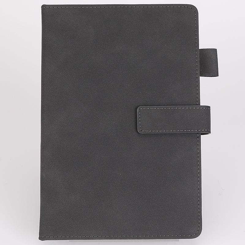 A5 Lambskin Business Notebook with Buckle & Custom Logo for Office Meetings
