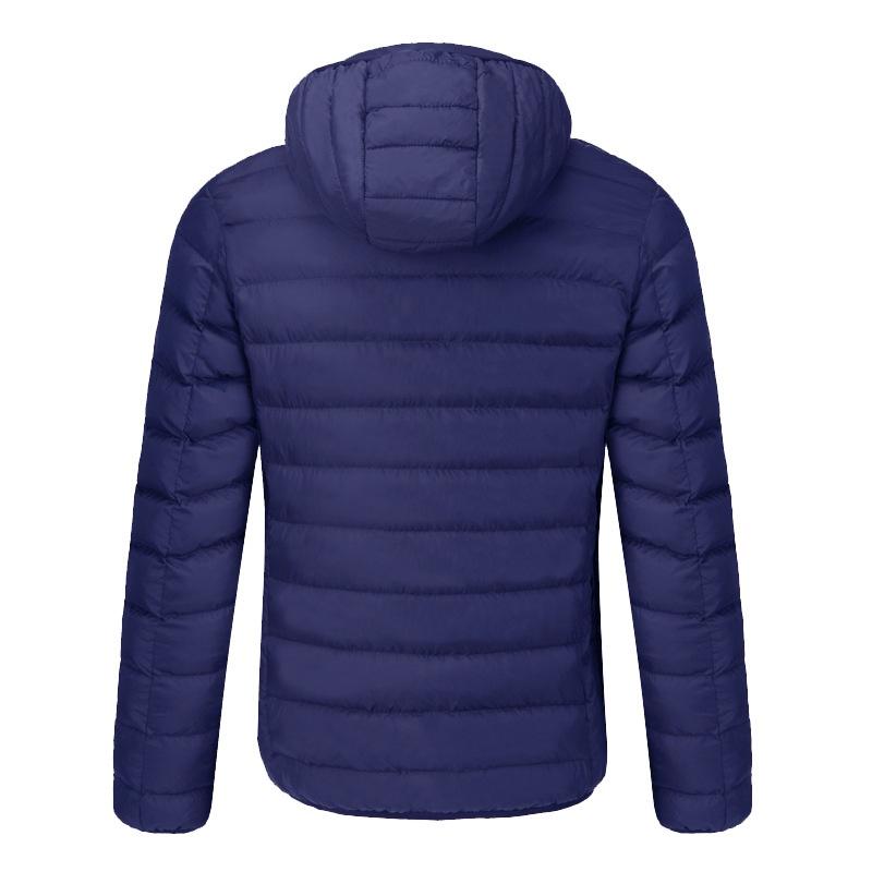 Luxurious Usb Heated Warm Back Cervical Spine Hooded Winter Jacket For Motorcycle Skiing