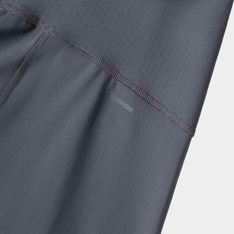 Adidas Optime Climacool Mid-Rise Lace-Up Fitness 3/4 Sports Pants Women Bottoms Gray KA8588