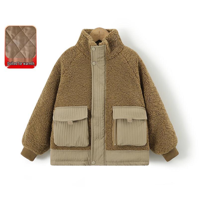 Montagut Boys' Thickened Winter Raglan Sleeve Padded Jacket