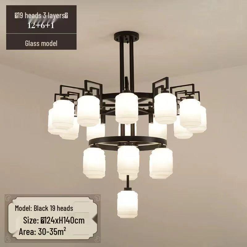 Chinese-Style Duplex High Ceiling Chandelier for Hotel Lobby or Villa