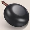 Wok Nonstick Traditional Iron Wok Ergonomic Uncoated Iron Pan With Lid For Home Outdoors Restaurant Camping Indoors