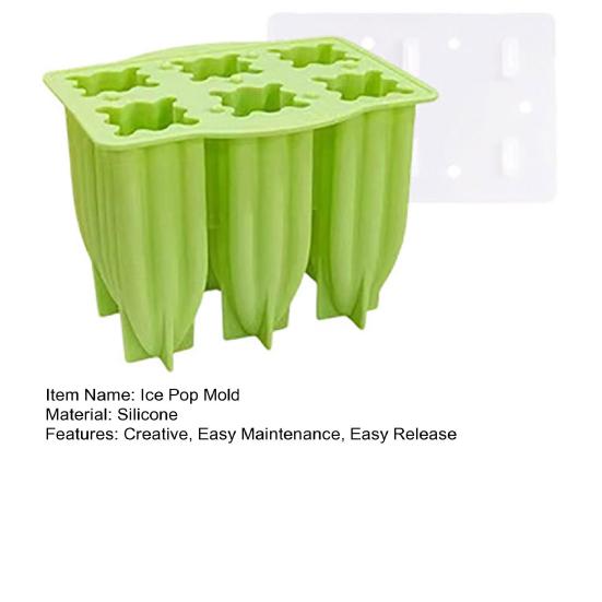 Silicone Popsicle Mold with Lid Handle Easy-Release Ice Pop Maker for DIY Treats BPA-Free Dishwasher Safe Fun Summer Kitchen Tool for Kids Adult