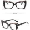 Cat Eye Anti Blue Light Glasses Women Trendy Polygonal Vintage Luxury Design Eyeglasses Ladies Fashion Irregular Square Eyewear