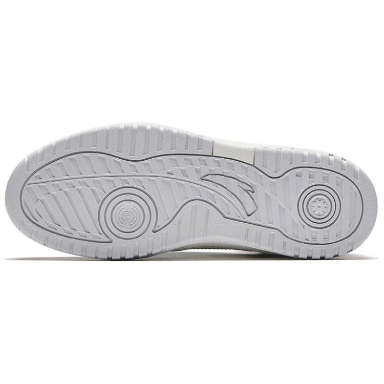 Anta Full Score Fabric Synthetic Leather Plush Comfortable Non-Slip Warm High-Top Skate Shoes Men Skate Shoes White Gray Blue 112448972-4