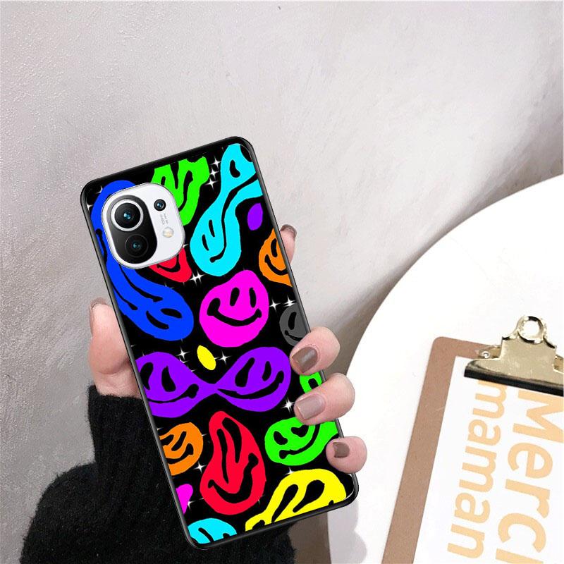 Trippy Smiley Phone Case for Xiaomi 12 Mi 10T 11T 11 Pro 10 10T 11 lite 10pro 11Ultra Poco X3 Pro Poco F3 M3