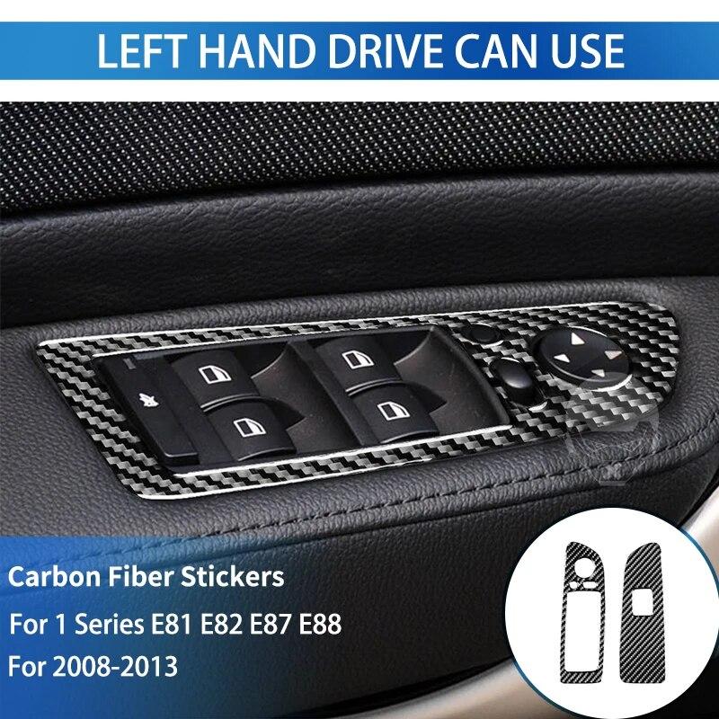 Pentru BMW Seria 1 E81 E82 E87 E88 2008-2013 Trim de schimbător de viteze Autocolant din fibră de carbon Cutie de viteze Interior Carcasa panoului consolă centrală