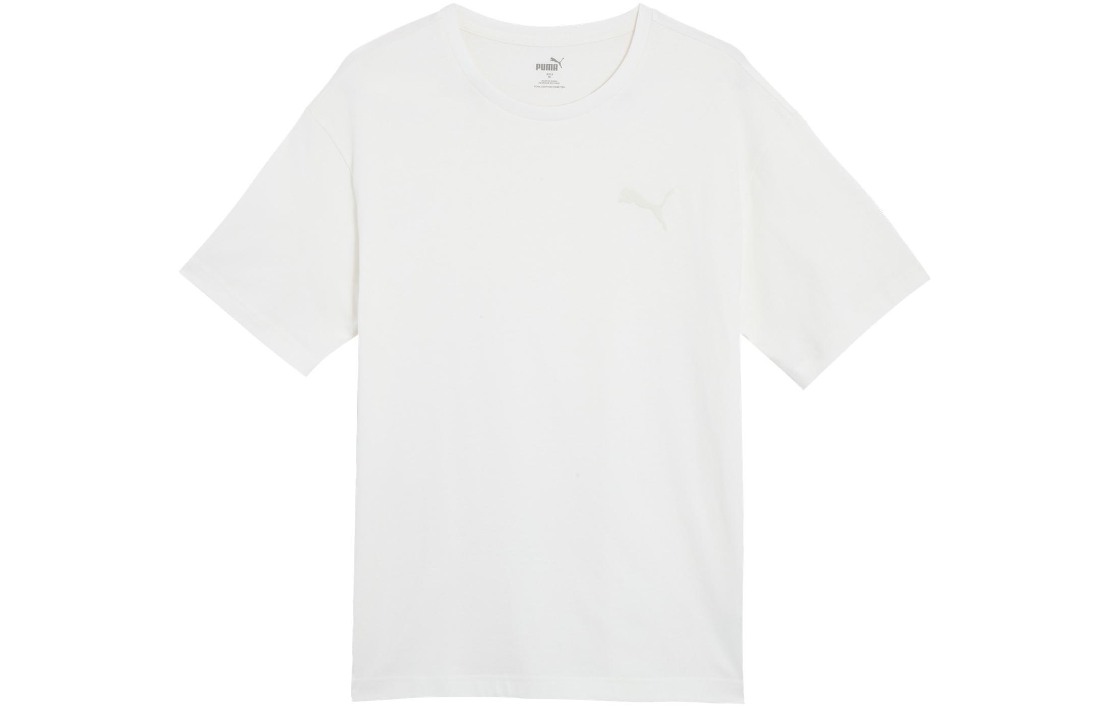 PUMA T Shirts Unisex White Crew Neck Moderate 683807-65 XL