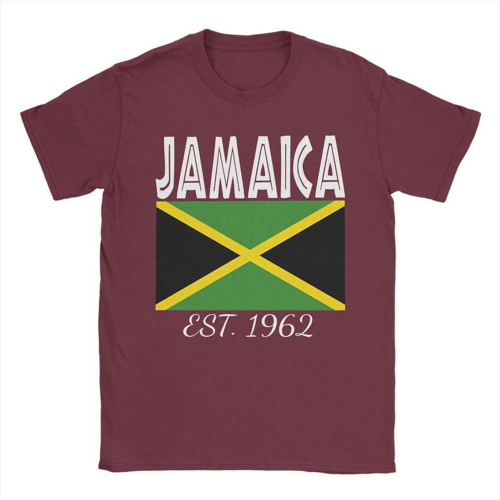 Jamaica EST 1962 Independence Pride Flag of Jamaica TShirt Summer  Vintage T Shirts Cotton Tee Shirt For Unisexs Casual Top Tees