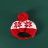 Cute Cat Dog Christmas Hat Scarf Adjustable Pet Knitted Suit Pet Dress Up Set  Xmas Pet Costume