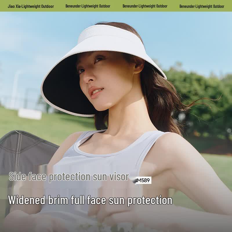 Jiaoxia Women s Wide Brim Open Top UV Protection Sun Visor