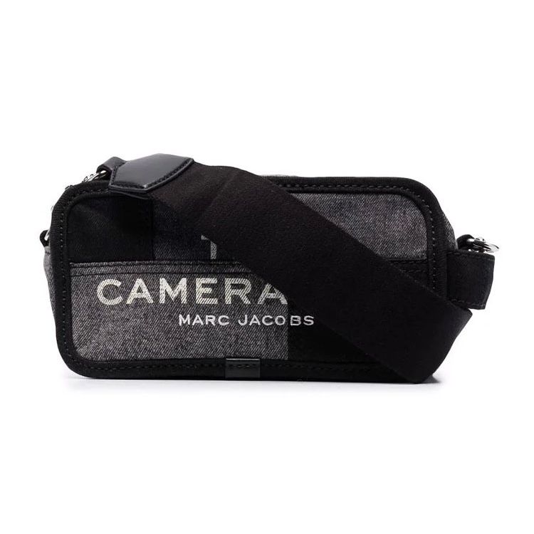 

Marc Jacobs Casual Color Block Logo Cotton And Leather Crossbody Bag Unisex Bags Black H126M06FA21-012 Basic Set (Bag+Dust Bag)