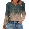 Women's Retro Printed Fashionable Long-sleeved Top