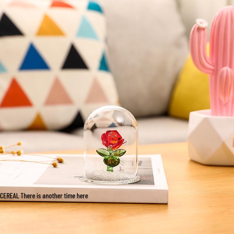 

Кришталева Вічна Троянда для Дівчини/Дружини - Креативний Декор на Річницю червоний