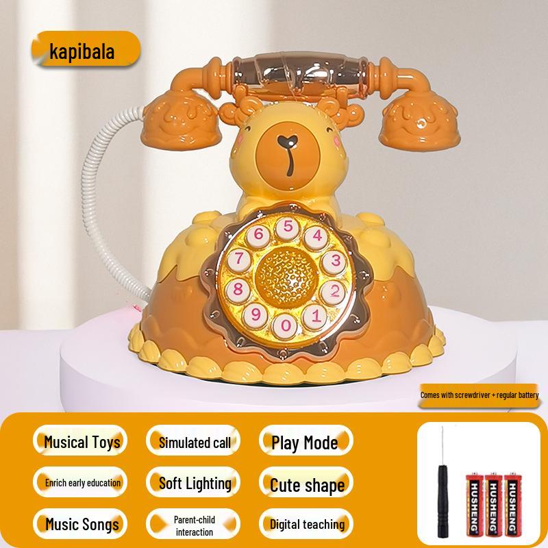 Musical Toy Phone for Early Childhood Development - Simulated Landline for Boys & Girls