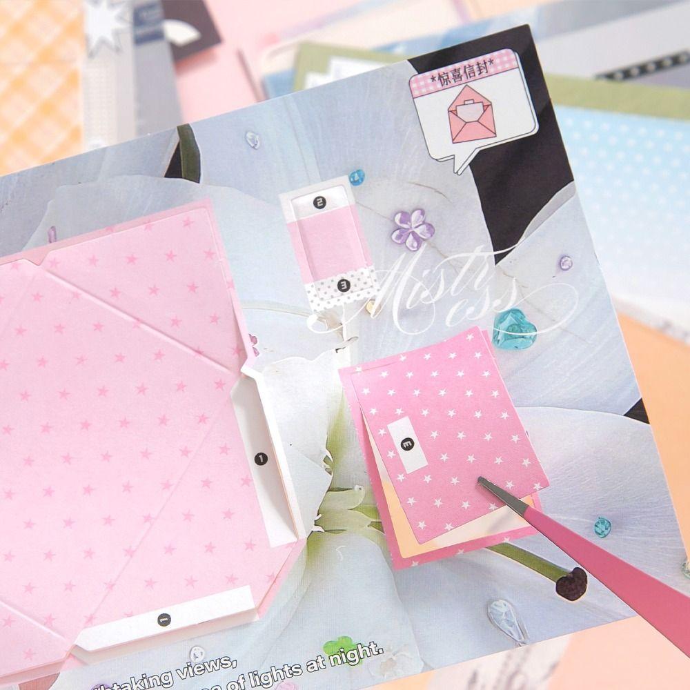 12pcs Journal GO Little Mechanism Material Pack No Cutting Memo Pads  Scrapbooking Decoration