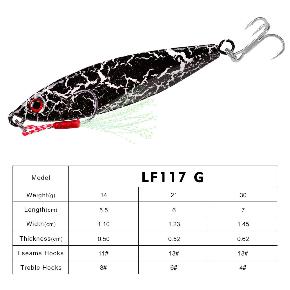 Luya Bionic Metal Fishing Lure - Iron Plate Sinking Lead Fish for Long-Distance Casting (14g, 21g, 30g)