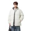 Mens Winter Cotton Coat Unisex Stand Collar Thick Warm Casual Short Jacket