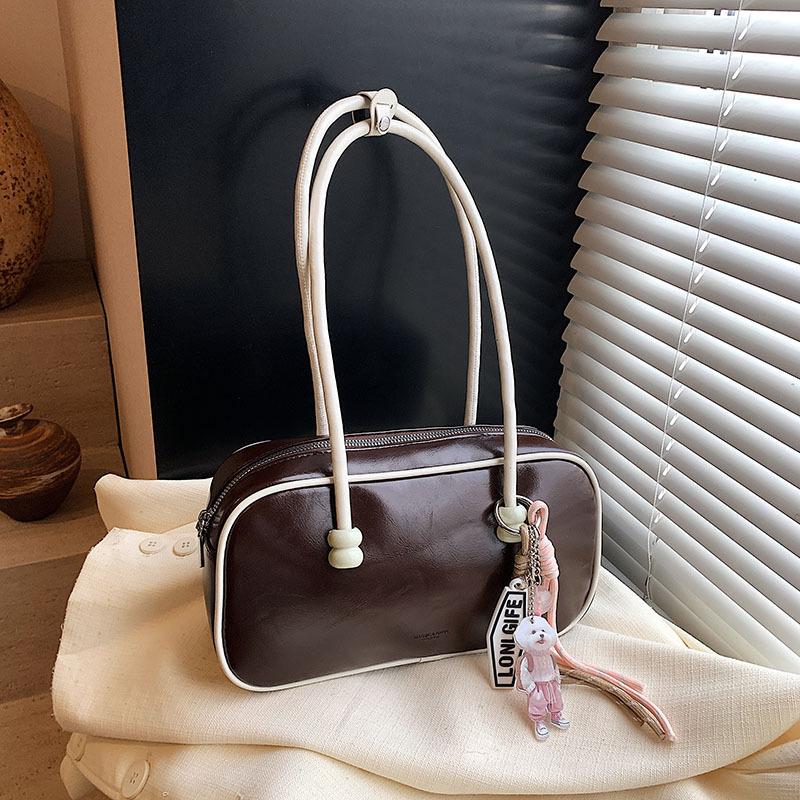 New Fashion Versatile Shoulder Bag Women's Casual Bag Solid Color Tote Bag