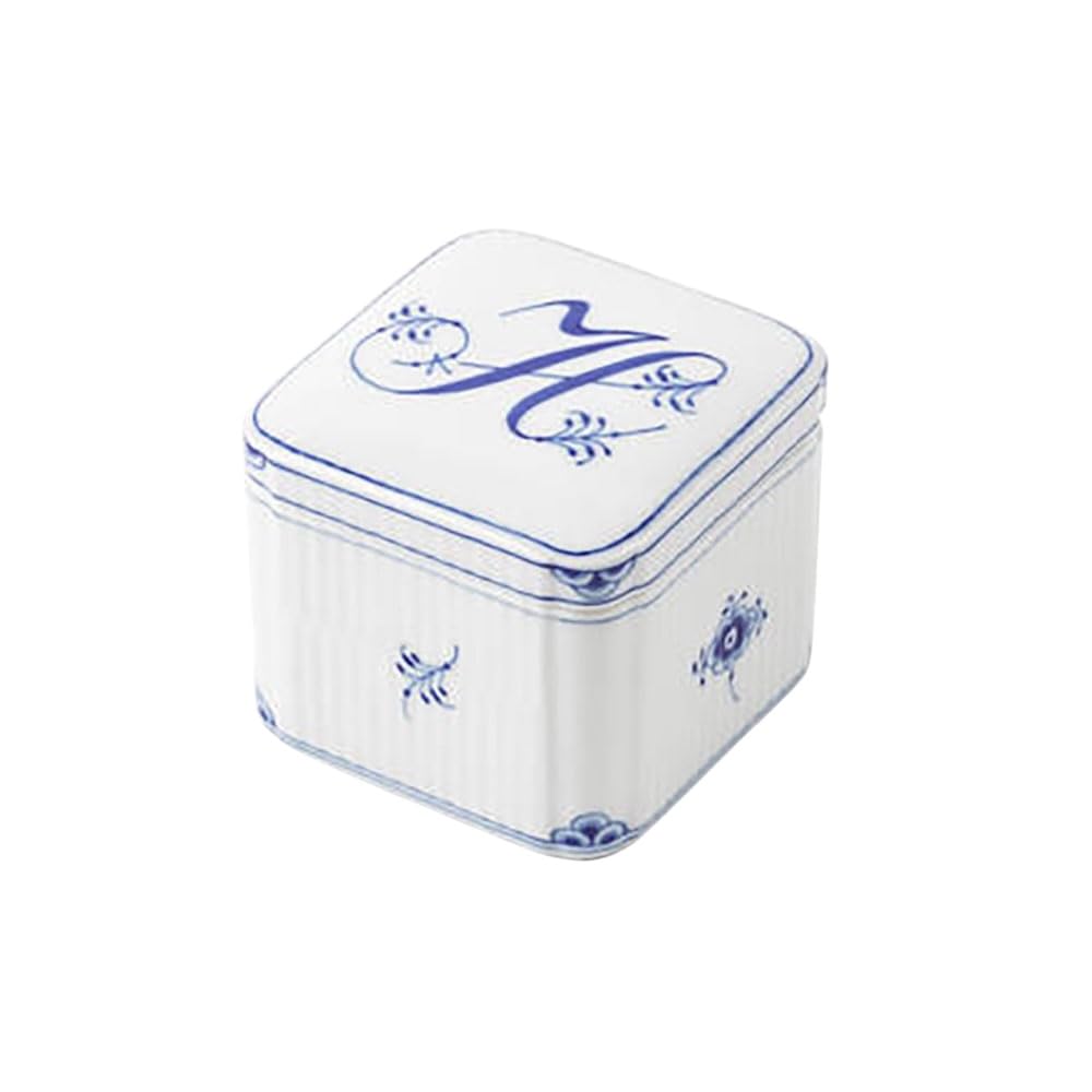 [Officially Imported] Royal Copenhagen Alphabet Collection Bonbonnière Square "H" 6cm Tall (Product Number: 1075897)