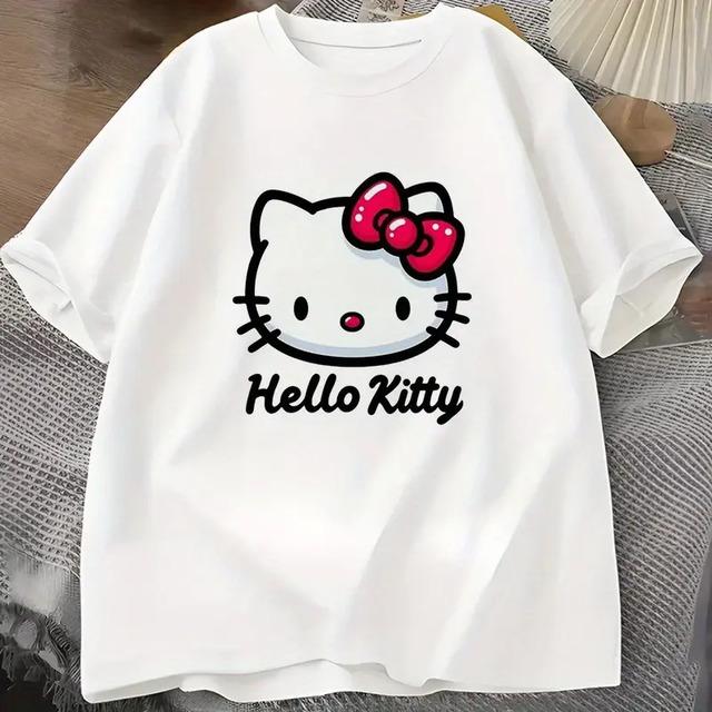 Camiseta Blanca Estampada De Hello Kitty L