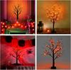1pc Orange/Purple Glowing Halloween Birch Tree Light with 24L Black Branch Table Lamp Battery&USB For Indoor Holiday Decoration
