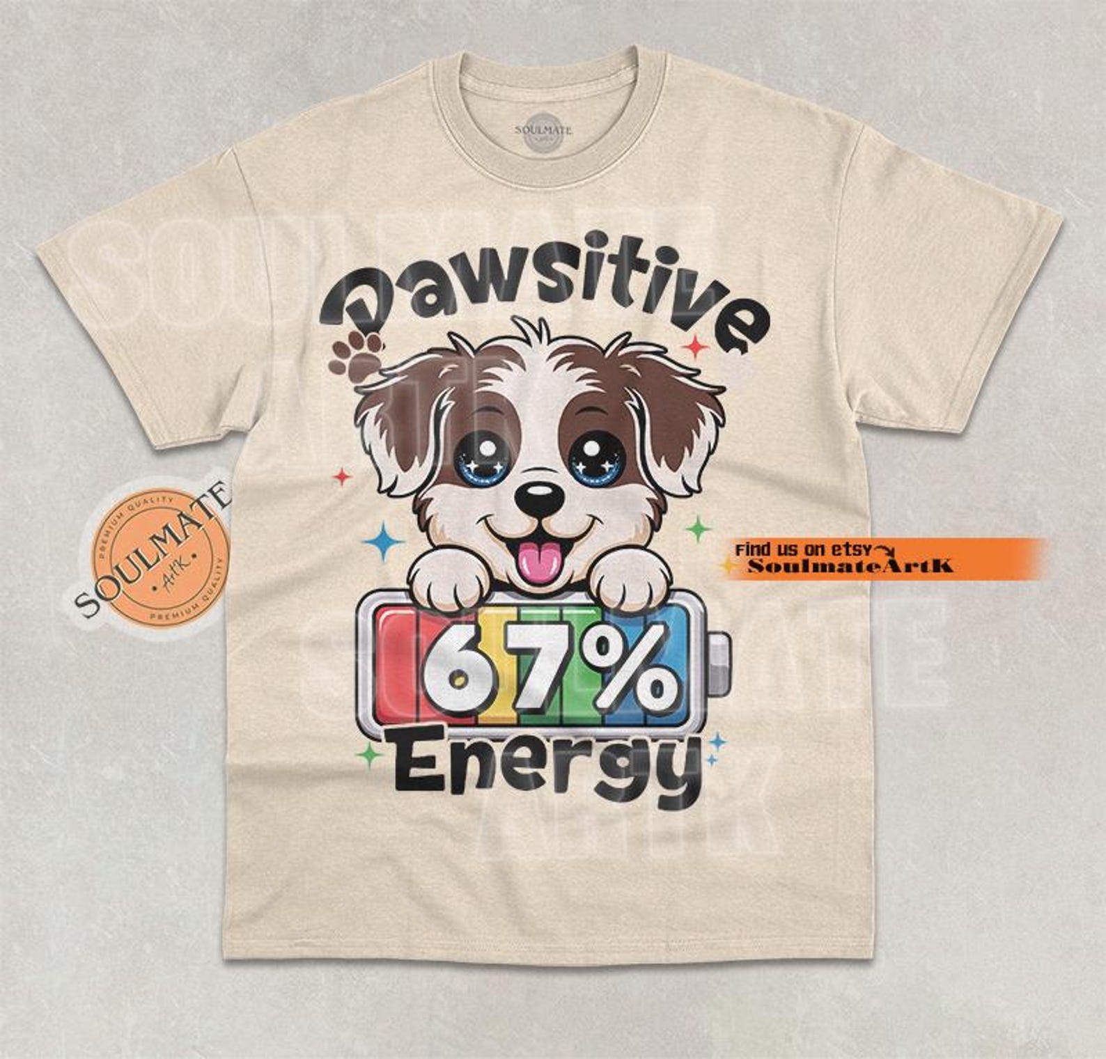 Pawsitive 67% Energy Shirt, Funny Dog Lover Tshirt, Meme 67 Trend Joke T-shirt, Hilarious T-shirt, Unisex Graphic 90s Tee XL
