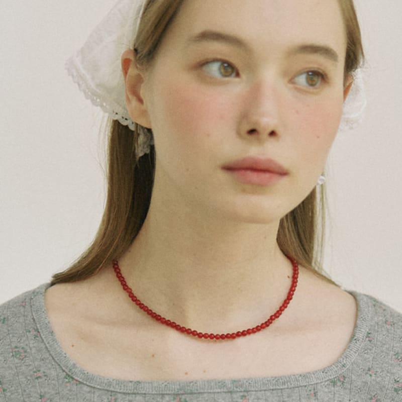 ourhope Onyx Rouge Necklace - Red