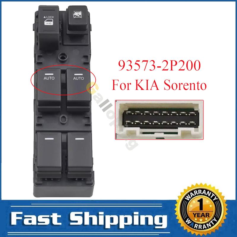 

For KIA Sorento 2010 2011 2012 Front Left Electric Power Master Window Switch Control Regulator Button 93573-2P200 Car Parts