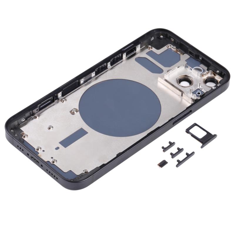 For iPhone 13 6.1 inch Back Battery Housing Cover+Middle Plate Frame+Side Buttons Replacement Part (without Logo)