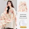 Women's 2025 Long-Sleeve Cartoon Pullover Pajamas with Chest Pad - Versatile Cotton Set for Indoor/Outdoor Wear (Autumn/Winter).