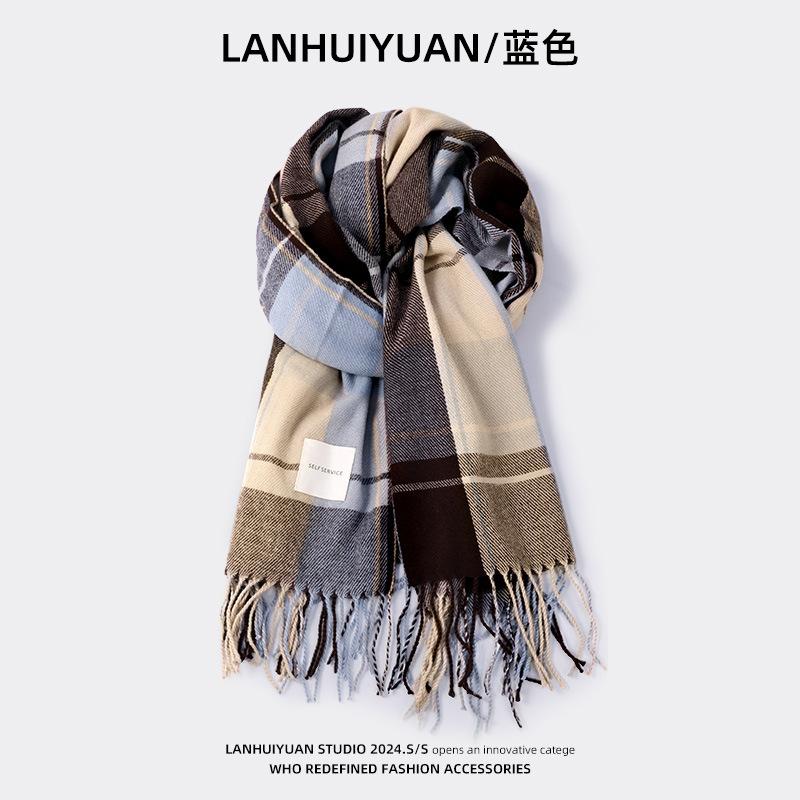 

Клетчатый шарф зимний для девочек новый осенне-зимний шарф-шаль в стиле бойфренда двусторонний высококачественный шарф для мальчиков no specification