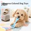Aggressive Chewers Dog Toys Pet Molar Teeth Cleaning Fork Toy, Durable Woven Rope Training Macaron Colored Colors Interactive TPR Chew Toy for