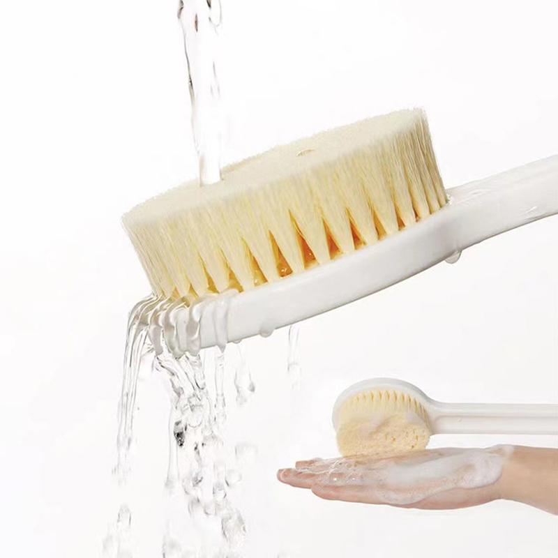 Long Handle Back Brush For Shower Soft Bristles Body Exfoliating Bath Brush Skin Health Shower Back Scrubber Bath Supplies