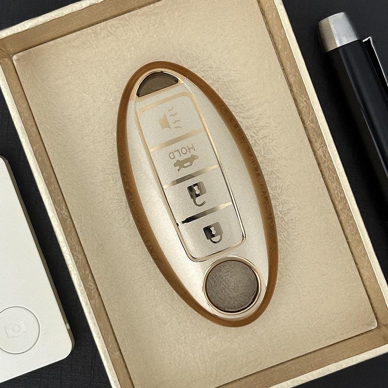 Nissan 14th Gen Key Case - Sylphy, Teana, Qashqai, X-Trail, Tiida - Champagne Gold