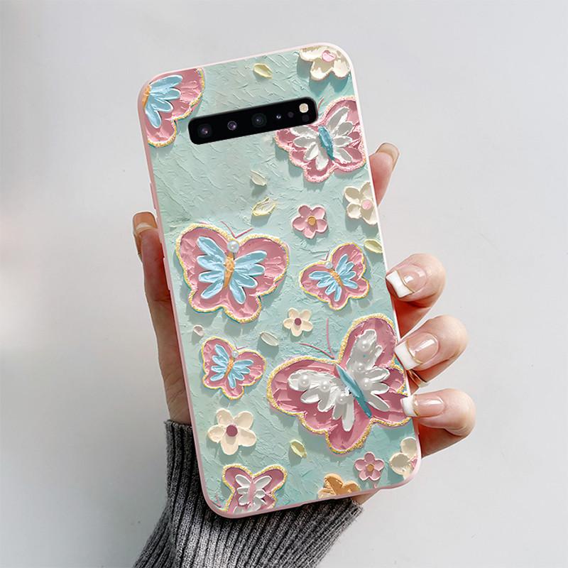 For Samsung S10 5G Case Cute Cartoon Soft Silicone Matte Slim Protective Phone Cover For Samsung Galaxy S10 5G G977N Case Coque
