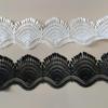 1 Yard/91cm Black White Seashell Waves Embroidered Lace Trim Ribbon Fabric Sewing Craft Patchwork Handmade Decoration 7CM Wide