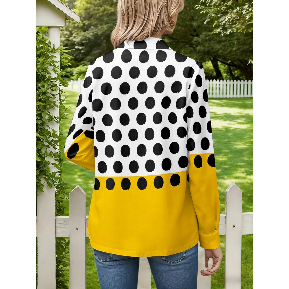 New Women's Casual Long-sleeved Shirt, Casual Versatile Lapel Button-down Shirt Top
