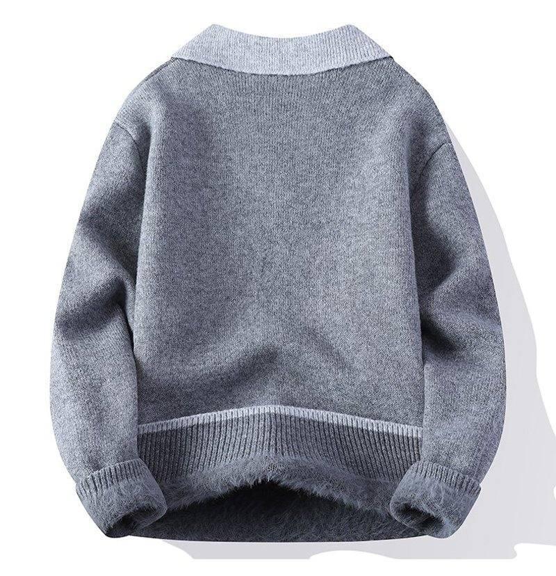 Herbst/Winter 2025 Herren Strickpullover mit Revers - Heißer Verkauf in Südostasien