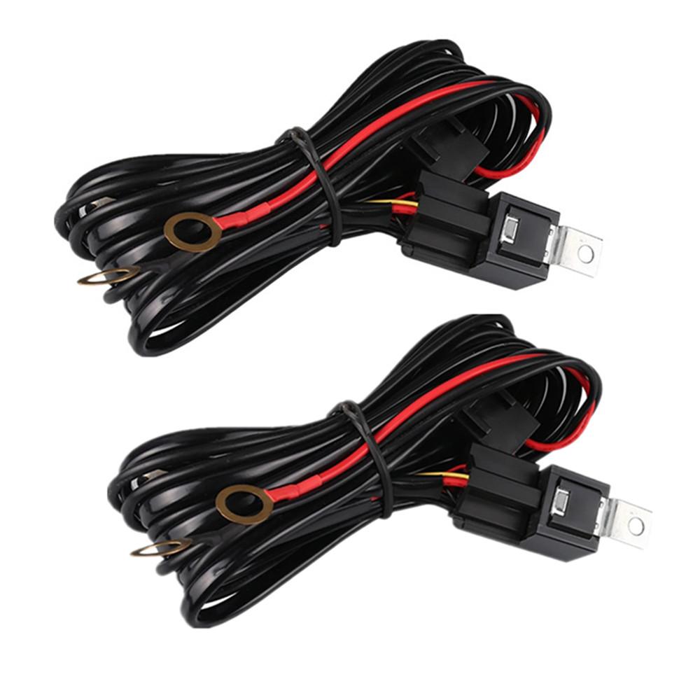 Auto LED Light Wiring Harness 40A Relay On-off Waterproof Switch for Off Road Vehicle Boats Ship Car Cable Wiring Harness Kit