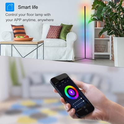 180CM RGB LED Boden Nachtlicht Smart APP Fernbedienung Atmosphäre Lichter Ecke Atmosphäre Stand Boden Lampe Für Spiel zimmer