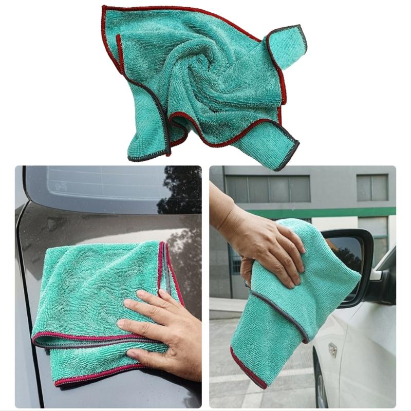 Heavy Duty 500GSM Microfiber Cleaning Cloth Towel 40x40CM Super Absorbent Car Detailing Towel Non Scratch Safe Quick Dry